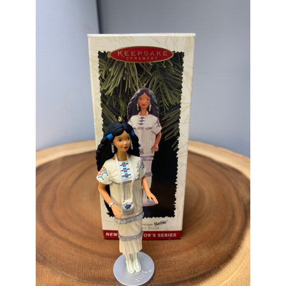 Native American Barbie Doll Ornament 1996 Hallmark Keepsake Collector’s Series P - Picture 7 of 7